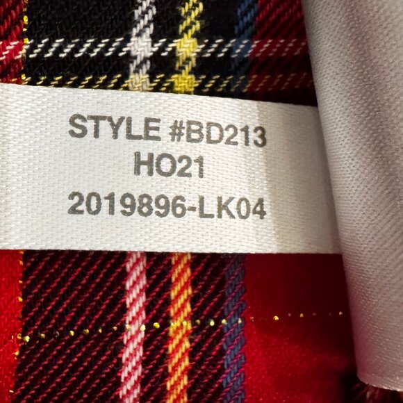 J. Crew Good Tidings Holiday Red Plaid Pajama Set Size Medium - Picture 10 of 11